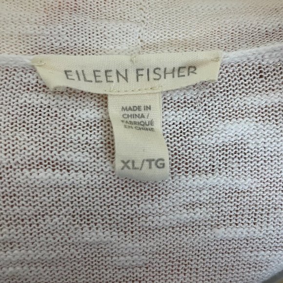 Eileen Fisher Linen Cotton Open Front Cardigan XL - Picture 7 of 8